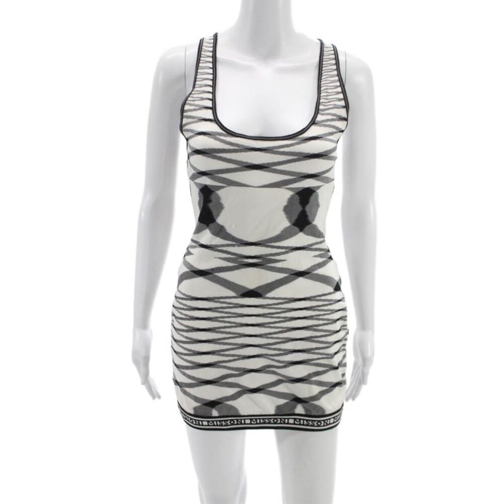 Missoni Mare Womens Tank Dress Black Scoop Neck Sleeveless Viscose Size S